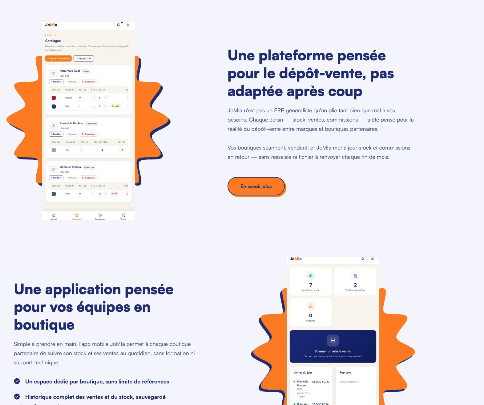 JoMIa catalogue and boutique application presentation