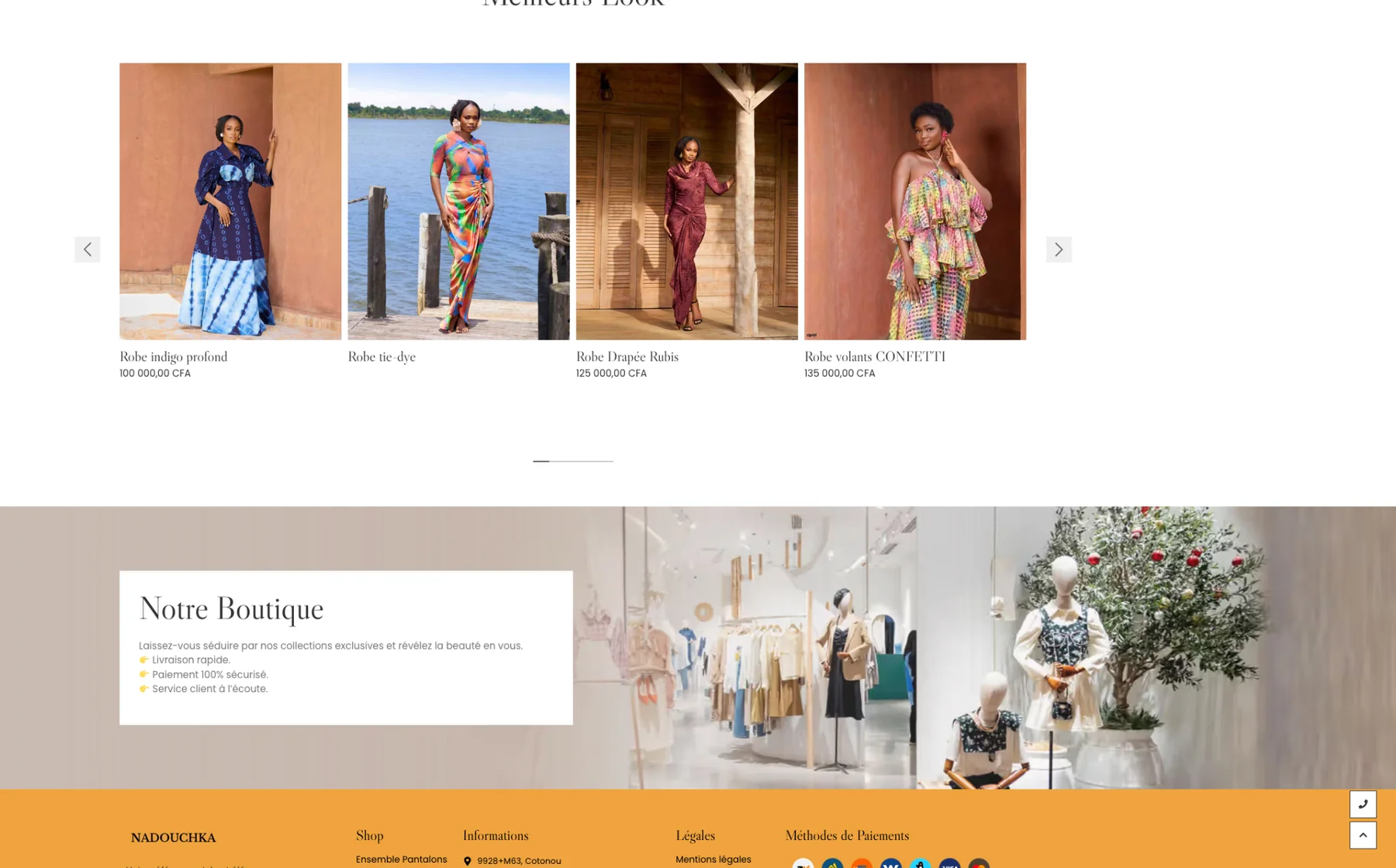 Nadouchka fashion lookbook and boutique section