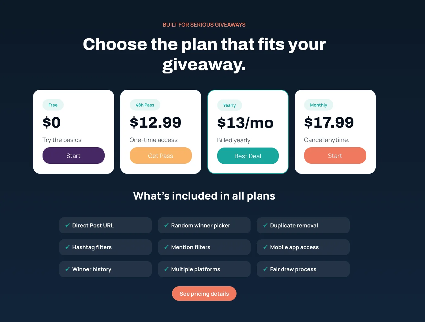 Osortoo alternate pricing section