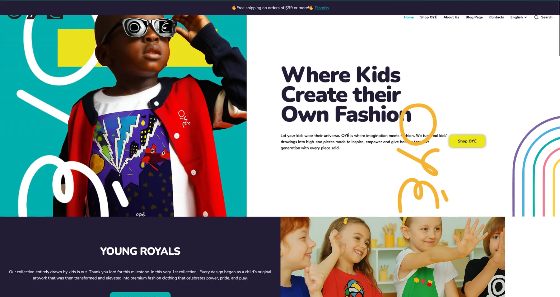 Wear OYE e-commerce website